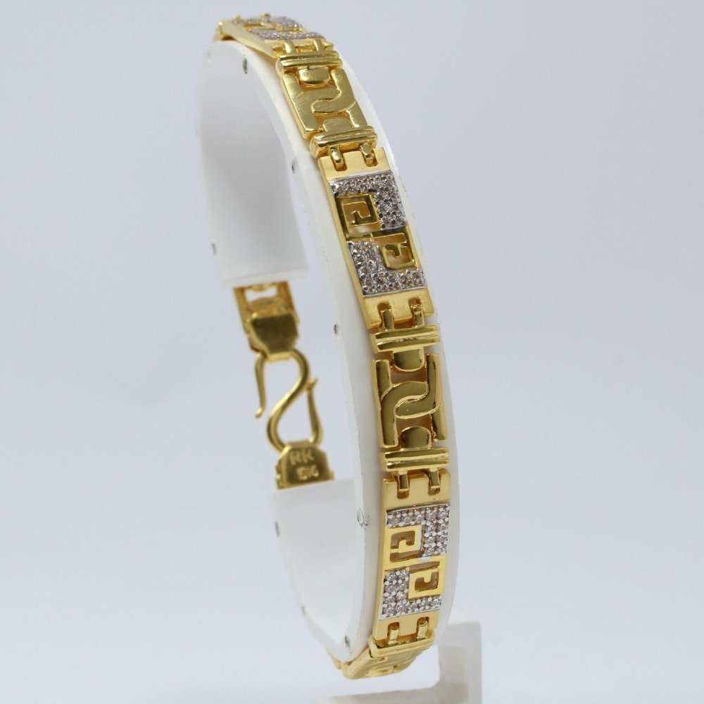 916 Gold Attractive Gents Lucky Bracelet KV-GB003