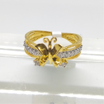 22K butterfly shaped diamond ring by 
