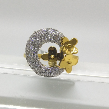 22K flowers shape studded diamond ring by 