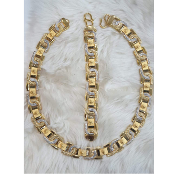 906 Gold Fancy Chain Bracelet For Men KV-GB005 by 