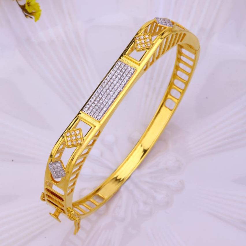 22K CZ Gold Bracelet For Men