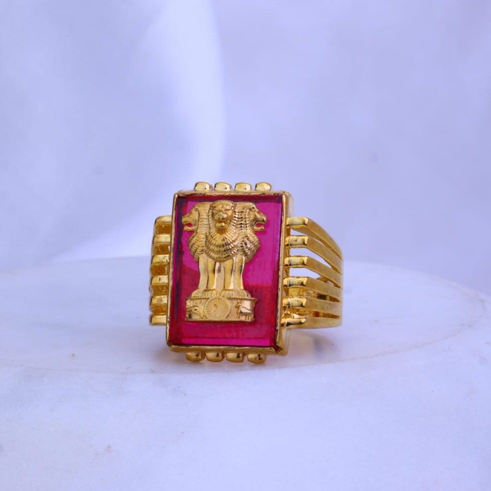 Ashok stambh ring | Mens gold jewelry, Gold jewelry, Gold ring designs