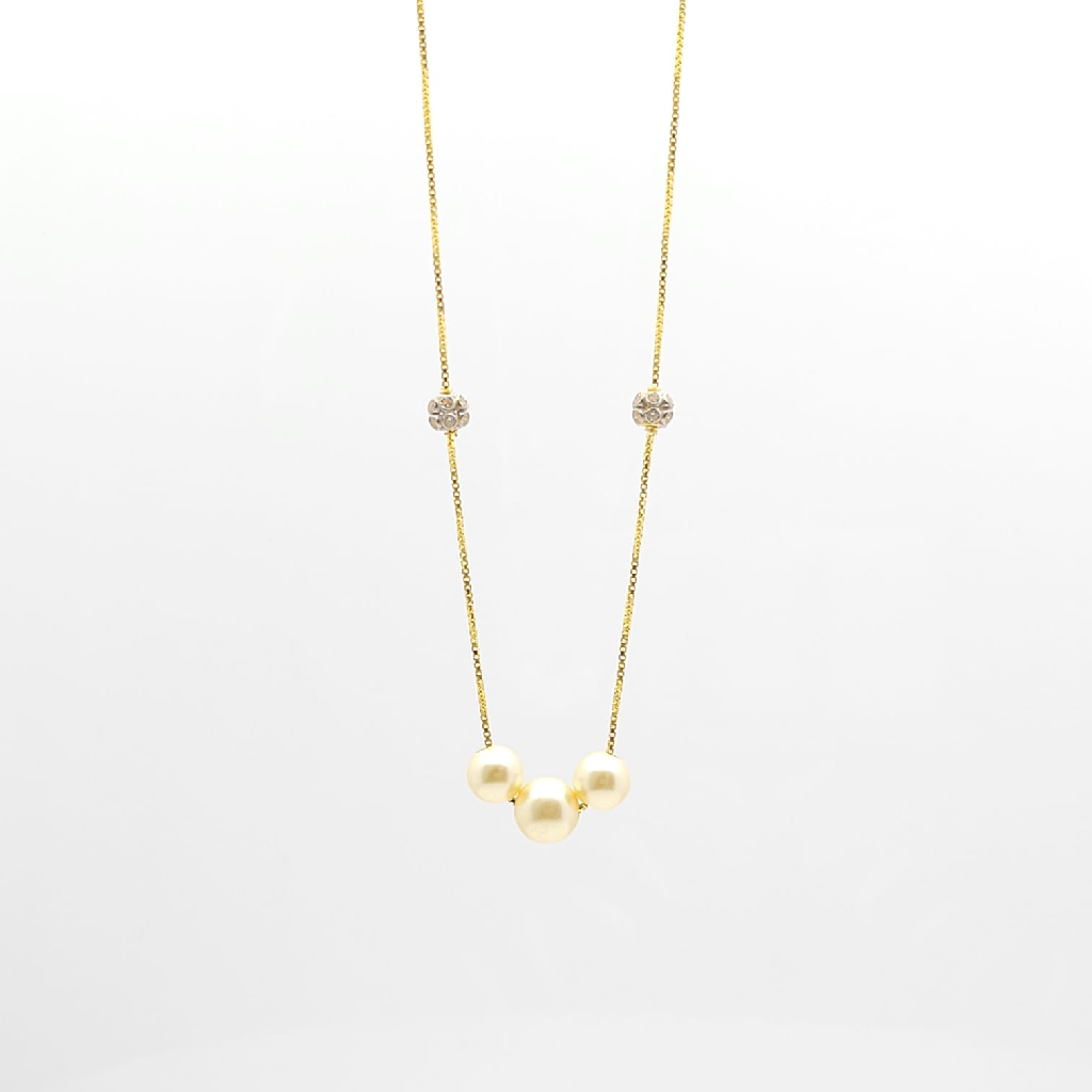 22K Light weight chain with moti pendent